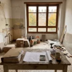 Reforma de una cocina en un piso de Lugo con la muralla al fondo